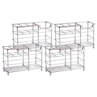 艾米購物 304不鏽鋼牙刷架 加大款6格 原色 4個 浴室收納