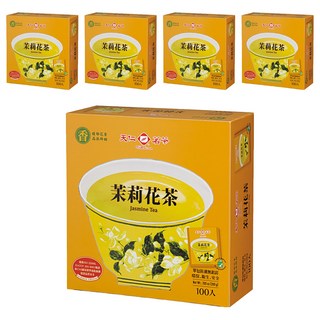天仁茗茶 茉莉花茶 防潮 保持新鮮 香氣怡人 隨時享用, 2g, 100包, 5盒