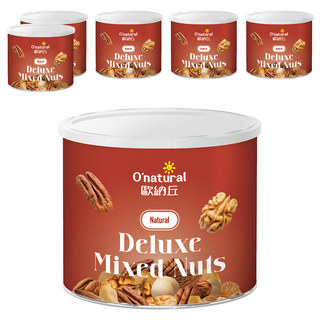 O'natural 歐納丘 Deluxe 典藏五堅果, 低溫烘焙, 富含膳食纖維, 150g, 6罐