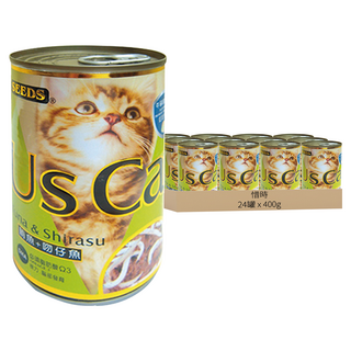 惜時 US CAT 貓罐, 鮪魚 + 吻仔魚, 400g, 24罐