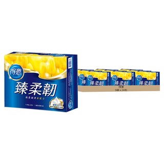 得意 臻柔韌連續抽取式花紋衛生紙 110抽 強韌不易破 柔軟滑順不透手, 24包, 9袋