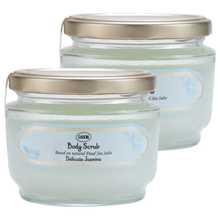 SABON 身體磨砂膏 茉莉花語 320g - 天然海鹽溫和去角質 深層滋潤 適用各種膚質, 2罐