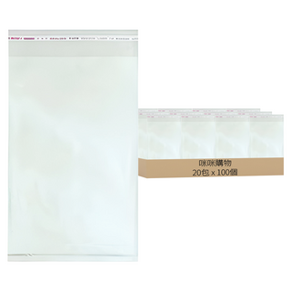 OPP自黏袋(平刀), 8 x 12cm, 100個, 20包