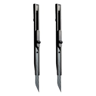 KaCO SLIC E司鋭 30度雕刻工藝美工刀, 2個, 黑色