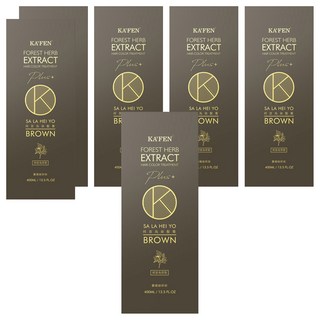 KA'FEN 卡氛 Plus+ 何首烏染髮膏 染後髮色自然亮澤 柔順光滑 富含保濕成分 安心染髮 呵護髮質, 暮褐咖啡棕, 6件