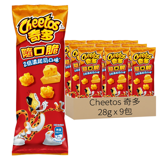 Cheetos 奇多 隨口脆 2倍濃起司口味, 28g, 9包