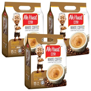 亞發香滑白咖啡 咖啡濃度和甜度適中, 28g, 15包, 3袋