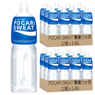 POCARI SWEAT 寶礦力水得 1460ml 補充電解質和水分, 1.46L, 24瓶