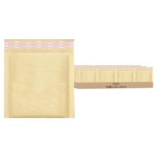 DADA 牛皮氣泡紙安全信封, 30個