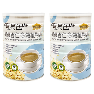 有其田 有機杏仁多穀植物奶, 無添加糖 優質植物蛋白來源, 750g, 1罐, 2罐