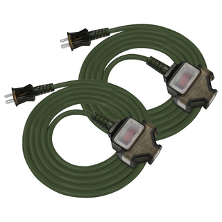 PowerSync 群加 2P 1擴3插工業用動力延長線 TU3C5050, 5m, 軍綠色, 2條