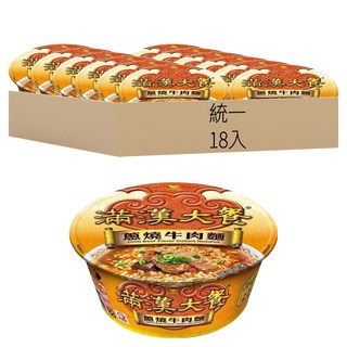 統一 滿漢大餐 蔥燒牛肉麵 192g, 18入