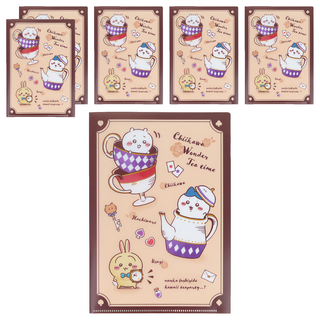 sun-star 吉伊卡哇午茶趣 L型A5資料夾 文件收納 辦公用品, 6個