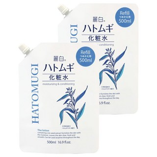 KUMANO 熊野油脂 麗白 薏仁化妝水 補充包, 500ml, 2瓶