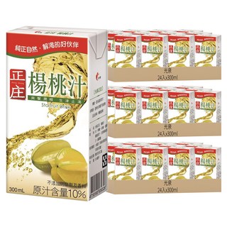 光泉 正庄 楊桃汁, 300ml, 72入