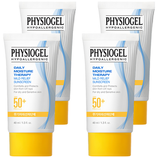 PHYSIOGEL 潔美淨 低敏全物理保濕防曬霜SPF50+ PA++++ 40ml 溫和防曬 敏弱肌適用 長效保濕, 4條
