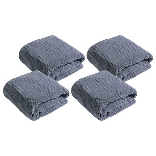 日式珊瑚絨浴巾 (70x140cm 吸水速乾 親膚柔軟), 迷霧深灰 日系吉祥格, 4條
