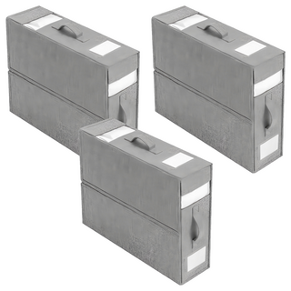 立體可堆疊式布藝收納箱 雙開口衣物整理 床底收納 F0679-02, 灰色, 3個, 25.4 x 17.8 x 7.6cm