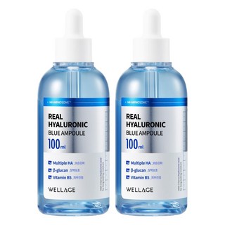 WELLAGE 唯拉珠 玻尿酸藍瓶保濕精華, 多重玻尿酸, β-葡聚醣, 維他命B5, 100ml, 2瓶
