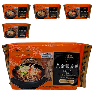 玉民 黃金蕎麥波浪麵 200g 無色素 Q彈 台灣製造, 5入