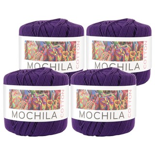 brandyarn Mochila系列 棉針織線, 深紫色, 100%優質棉, 200公尺, 4捲