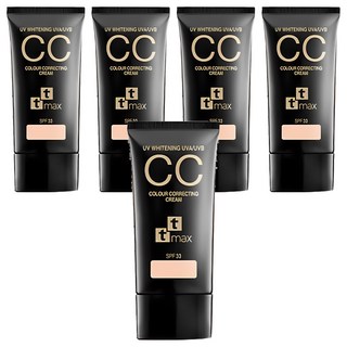 TTMAX 全效完美修飾CC霜SPF33 保濕 修飾 防曬 裸妝感, 15%修飾潤色, 30ml, 5入