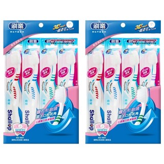 Shallop 刷樂 曲線牙刷, 4支, 2包