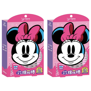 明基健康生活 幸福物語 多功能雙頭棉花棒 迪士尼米妮 尖頭螺旋, 50支, 2盒