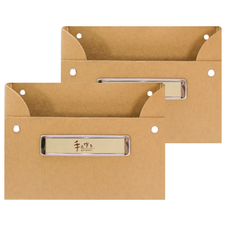 Sunny 三瑩文具 手作之吸鐵置物盒, 可吸附鐵製品、可自由更改文字的特殊鐵片框, 牛皮, 2個