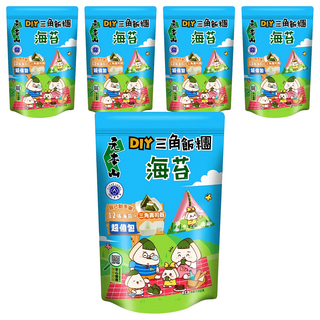 元本山 DIY三角飯糰海苔, 12張海苔+三角壽司器, 15.6g, 5包