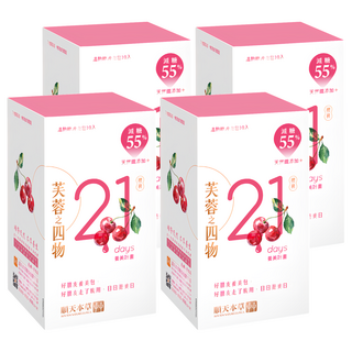 順天本草 芙蓉之四物養美計畫 減糖版, 溫熱飲沖泡包 10入, 減糖55%, 天然鐵添加+, 10包, 24g, 4盒