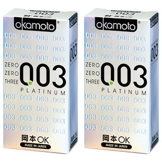 okamoto 岡本 003 白金極薄型保險套 52mm, 6入, 2盒