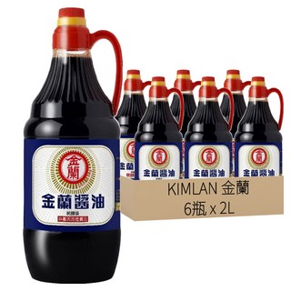 金蘭 醬油 非基因改造黃豆, 2L, 6桶