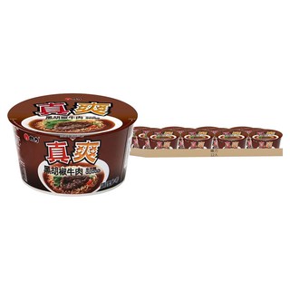維力 真爽 黑胡椒牛肉風味麵, 12入