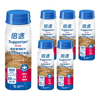 Supportan 倍速 癌症專用配方, 高蛋白, 添加魚油, 卡布奇諾口味, 200ml, 6瓶