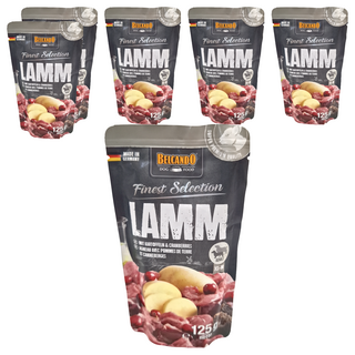 BELCANDO 柏肯特 成犬主食鮮肉包, 羊肉, 125g, 6包