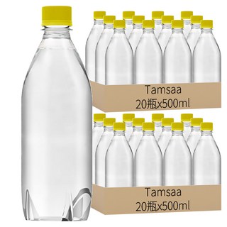 Tamsaa 無標籤氣泡水 檸檬口味, 500ml, 40瓶