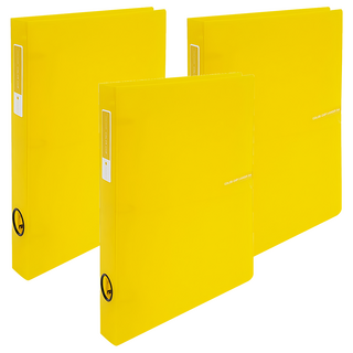 ECO Chungwoon D型活頁夾, 黃色, 3本