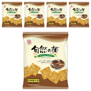 中祥 自然の顏胡椒蘇打餅, 280g, 5袋