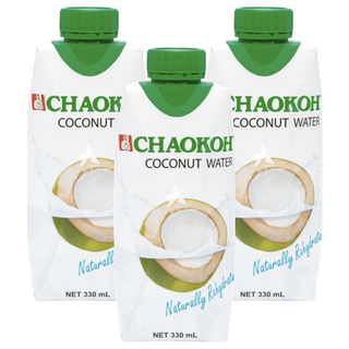 CHAOKOH 100%椰子水, 330ml, 3個