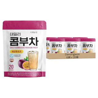 Danongwon 乳酸菌康普茶 激情水果口味, 5g, 20條, 6袋