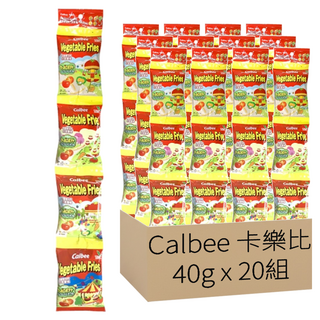 Calbee 卡樂比 蝦條 田園蔬菜口味, 20組, 40g