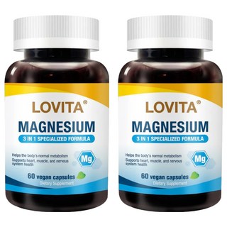 Lovita 複方鎂500mg素食膠囊, 60g, 60顆, 2瓶
