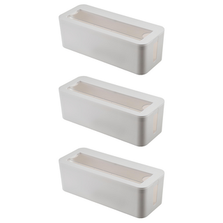 comet 延長線插座整理盒, 白色, 3個