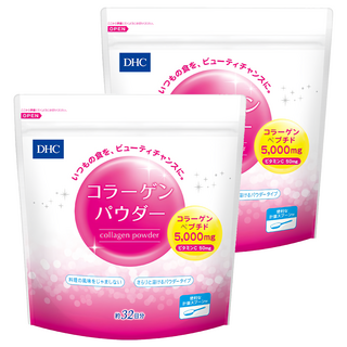 DHC 膠原蛋白粉, 含維生素C 50mg, 5000mg 膠原蛋白肽, 192g, 2袋