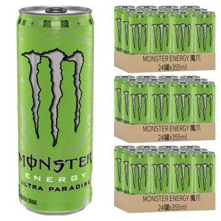 MONSTER ENERGY 魔爪 超越仙境碳酸能量飲料 355ml*24入, 無糖低熱量, 維生素B群, 72罐