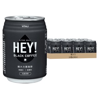 維大力 無糖黑咖啡, 24罐, 240ml