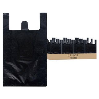 CLEAN i 黑色手提塑膠袋 (3-5 公升適用) 2號, 300個