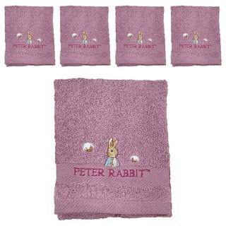 PETER RABBIT 比得兔 精繡毛巾 100%純棉 舒適柔順 強力吸水, 顏色隨機, 5條