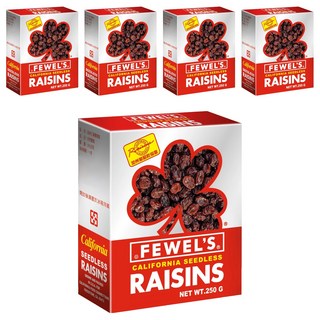 FEWEL'S 三葉加州無籽葡萄乾，250g，香甜好滋味, 5盒